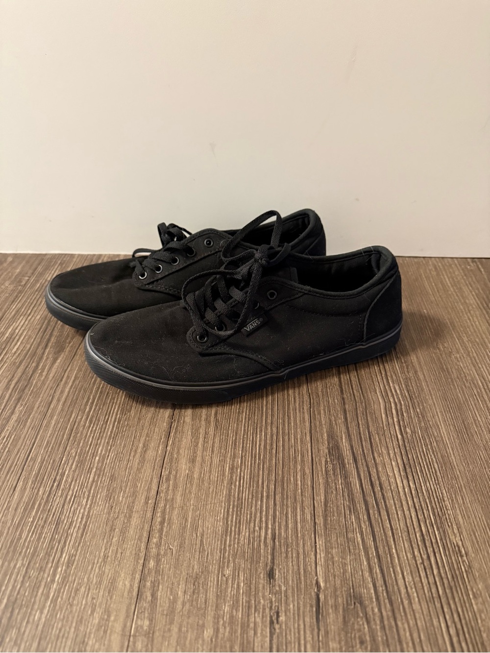 Vans Women’s All-Black Canvas Low-Top Sneakers